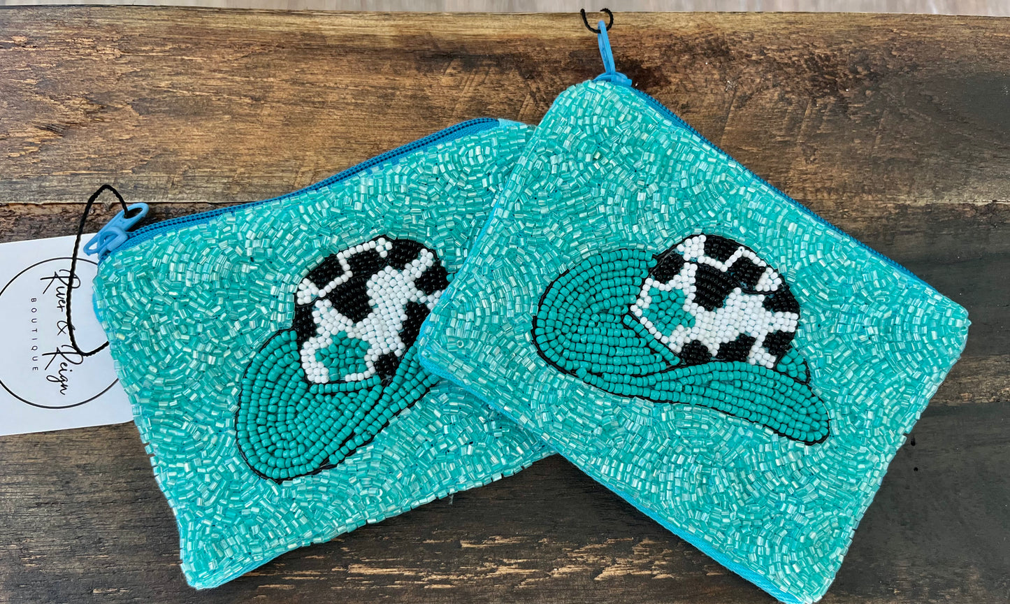 Cowboy Hat Beaded Pouch