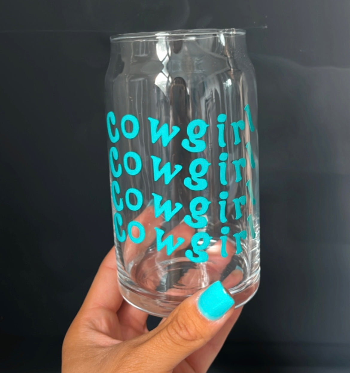 Cowgirl - Beer Can Glass