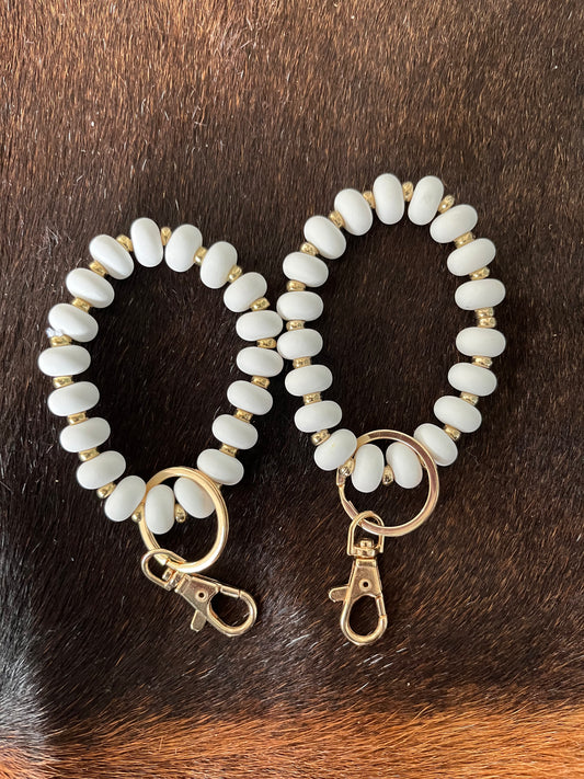 White Keychain Bracelet
