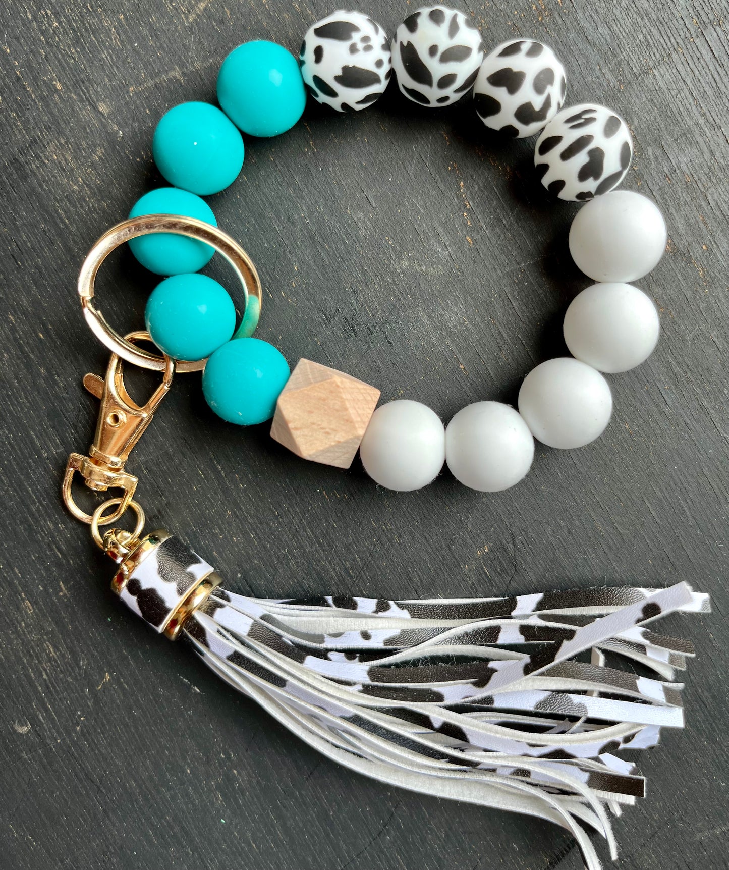 Beaded Bracelet Keychain