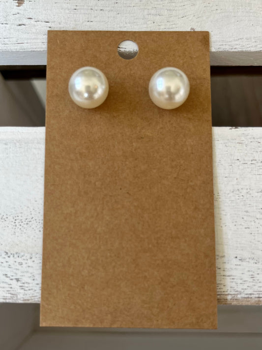 Faux Pearl Studs