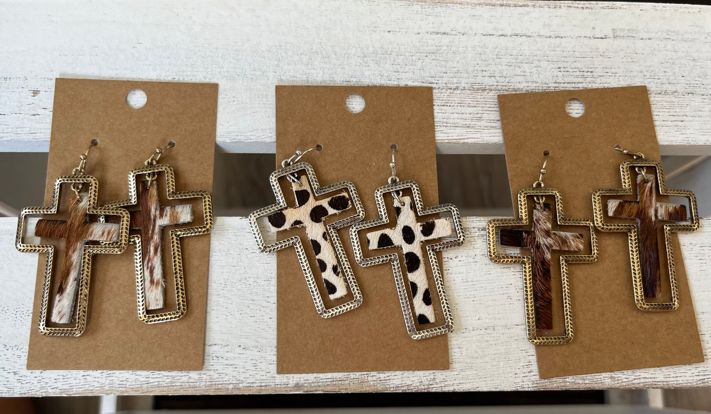 Dangling Cross Earring