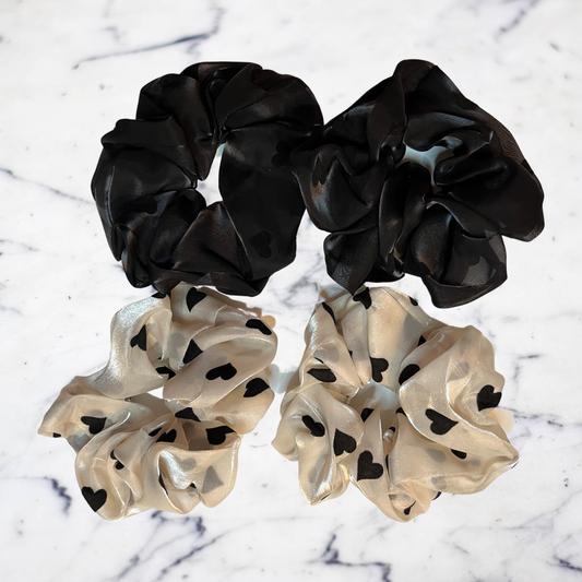 Heart Print Scrunchie