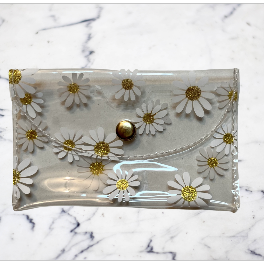 Clear Flower Card Holder
